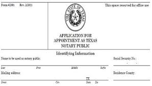 official texas notary application tx