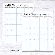 free printable 2022 calendar krafty