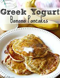 greek yogurt banana pancakes belle of