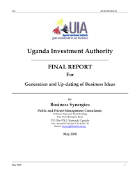 Pdf Uganda Investment Authority Final Report For Generation