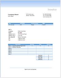 Cleaning Invoice Template Free Invoice Templates