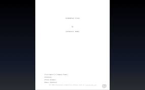 microsoft word screenplay template