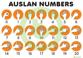 Auslan 0 20 Number Poster Northern Dialect Teaching