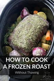how to cook a frozen roast in a crockpot