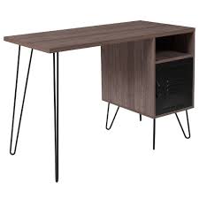 Industrial wood lateral file cabinet. Flash Furniture Woodridge Collection Rustic Wood Grain Finish Computer Desk With Metal Cabinet Door And Black Metal Legs Target