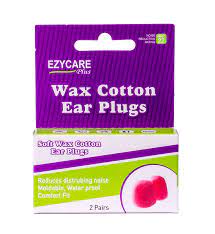 ezycare plus wax cotton ear plugs