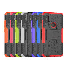 Anti Slip Tyre Pattern Hybrid Phone Case With Kickstand For Xiaomi