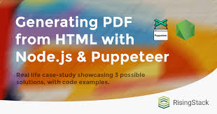 puppeteer html to pdf generation with