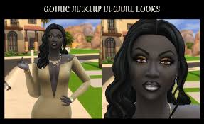 mod the sims gothic makeup for edgy sims