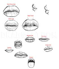 how to draw lips step by step drawing