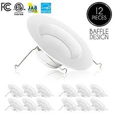 Parmida 12 Pack 5 6 Inch Dimmable Led Downlight 12w 100w Replacement Baffle Design Retrofit Led R Led Recessed Lighting Recessed Lighting Led Can Lights