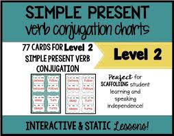 Online Esl Simple Present Tense Verb Conjugation Charts Vipkid Level 2