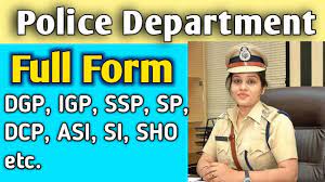 Full Form of Police Department's DIG, ADGP, IGP, SSP, SP, DCP, ACP, API By:  Satya Education - YouTube
