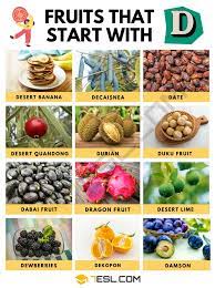 30 fruits that start with d in english