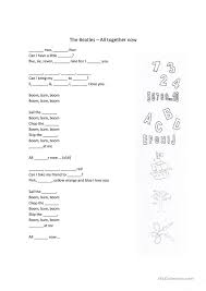 Paul mccartney came up with the idea for the song and wrote. The Beatles All Together Now English Esl Worksheets For Distance Learning And Physical Classrooms