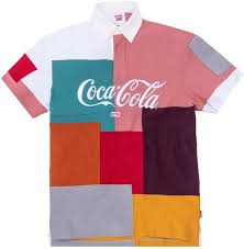 kith coca cola color block s s rugby シャツ