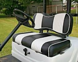 4pcs Black White Golf Cart Seat Cover