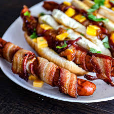 Bacon Wrapped Hot Dogs (Air Fryer, Oven, Grill) - Sip Bite Go