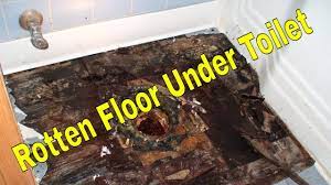 rotten floor under toilet how to