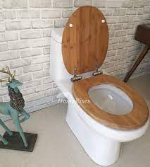 Bathroom Natural Bamboo Toilet Seat