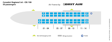 Air France Airlines Crj 100 Aircraft Seating Chart France