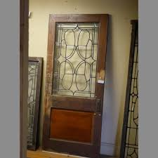 Antique Oak Door With Beveled Glass