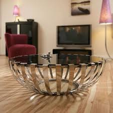 Large Round Coffee Table Glass Top