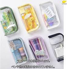 Amazon | Glitter Clear Pen Pouch 筆箱 韓国 ふでばこ 可愛い筆箱 (Lavender Breeze) | ペンケース  | 文房具・オフィス用品