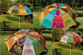 Indian Elephant Embroidered Sun Shade