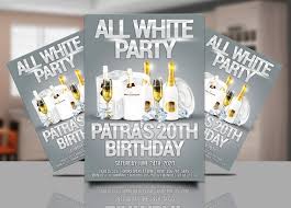 All White Party Invitation Flyer White Flyer White