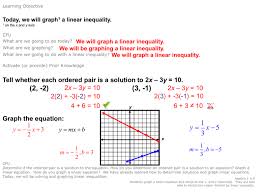 Algebra 1 6 0 Linear Inequalities