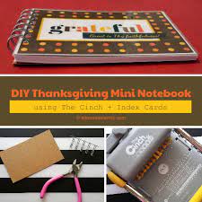 how to make mini notebooks with the cinch