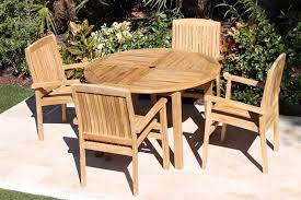 48in Round Table 4 Pacific Chair Teak
