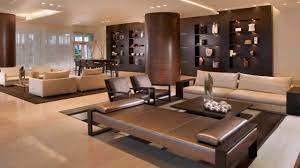 living room decor with brown carpet