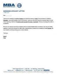 Business Apology Letter Sample Modern Business
