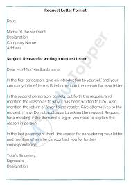 request letter format template and