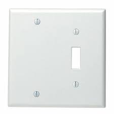 2 Gang Wall Plate Cover White Toggle