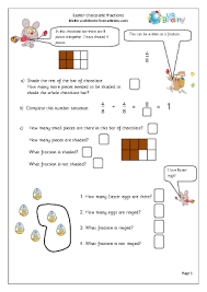 The maths genie key stage 2 sats revision page featuring past papers, video lessons, practice sats style questions and solutions arranged by topic. Easter Chocolate Fractions Special Occasions By Urbrainy Com
