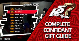 complete gifts guide for persona 5 royal