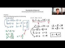 2 2 Solving Quadratic Equations