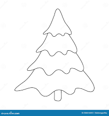План новогодней елки. Контур пустой ели. Пустой простой дизайн рисунка  сосны. Значок или символ в декабре. Иллюстрация вектора Иллюстрация вектора  - иллюстрации насчитывающей художничества, конспектировано: 204016093