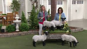 suffolk sheep garden statue on qvc