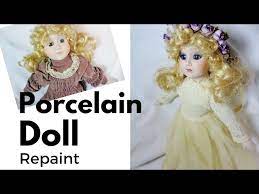 porcelain doll repaint thrift doll