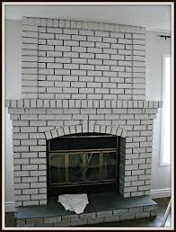 white fireplace white wash brick