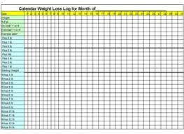 Monthly Weight Loss Chart Pdf Template Ryans Marketing Blog