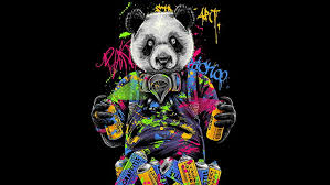 hd wallpaper colorful artwork bears