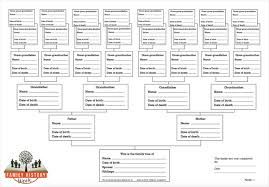 Fill In Genealogy Chart Cousins Chart Printable Family Chart