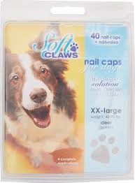 Soft Claws Nail Caps For Dogs 40 Count Xx Large Clear