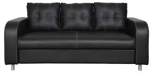 tanaka 3 seater sofa in matte black