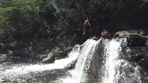 gainer back flip of off waterfall in